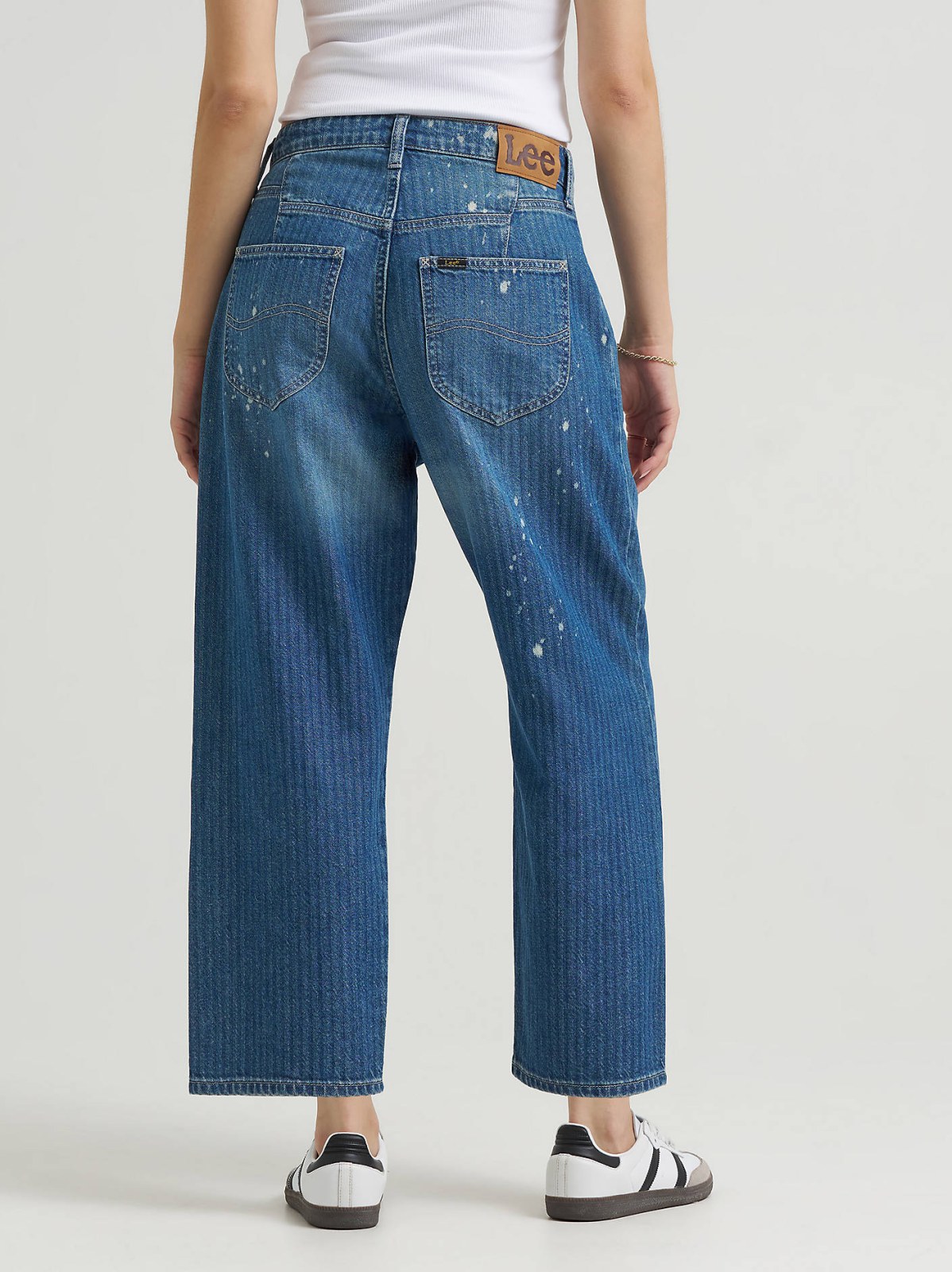 Women's Bleach Splatter Loose Crop Button-Fly Jean - view 3