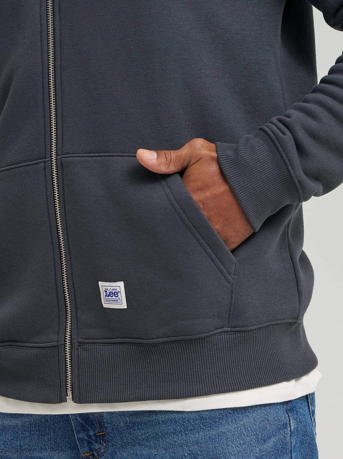 Men's Relaxed Fit Essential Workwear Full Zip Jacket - view 3
