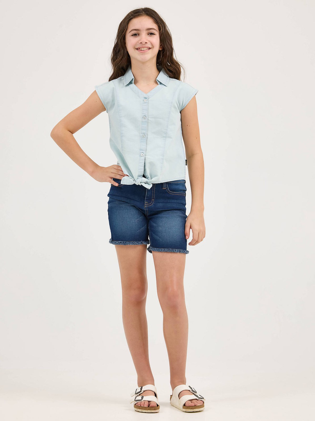 Girl's Midi Cut Off Short
