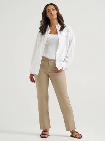 Women's Wrinkle Free Relaxed Fit Straight Leg Pant