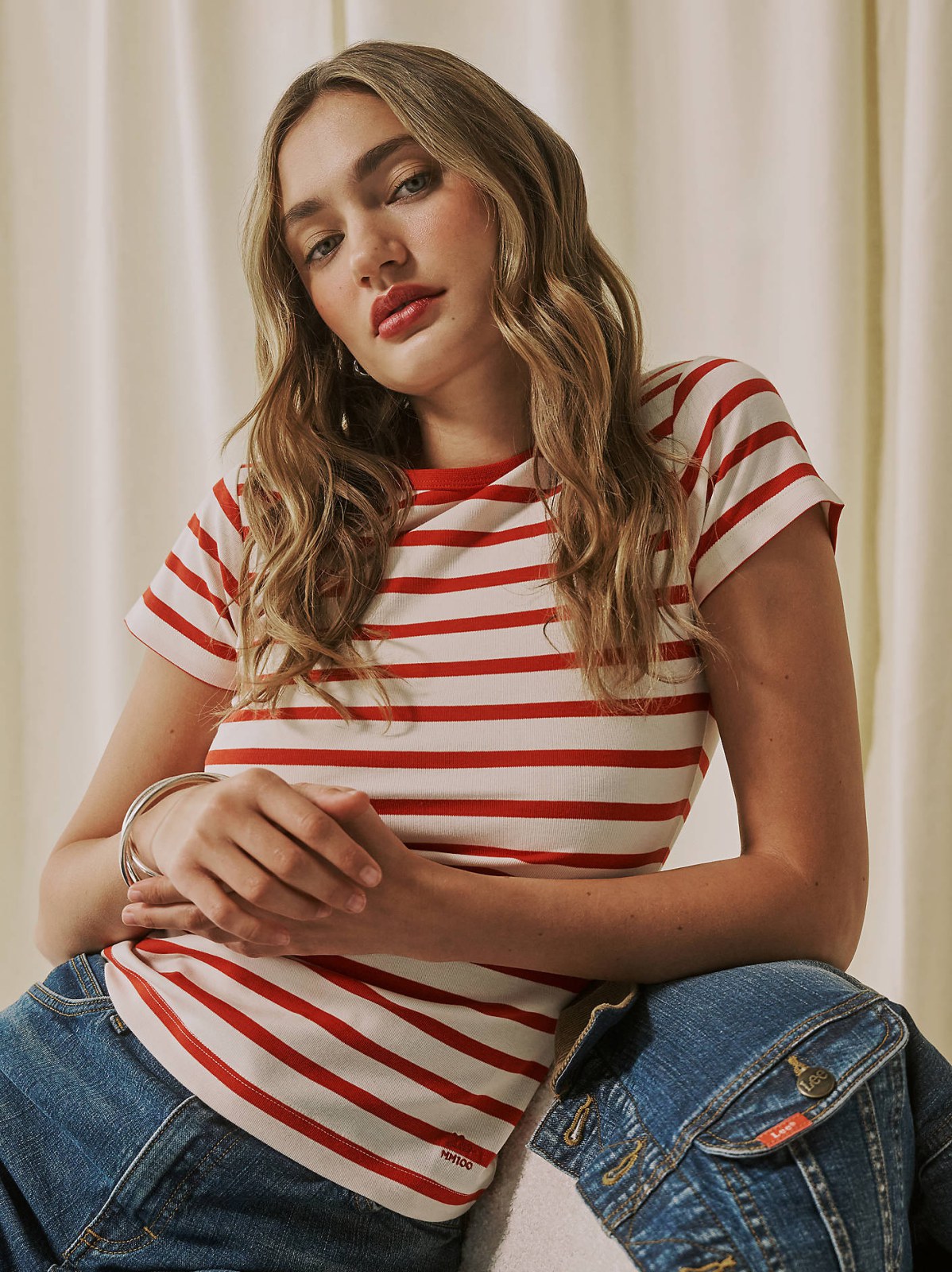 Women's Lee® x Marilyn Monroe Striped Baby Tee