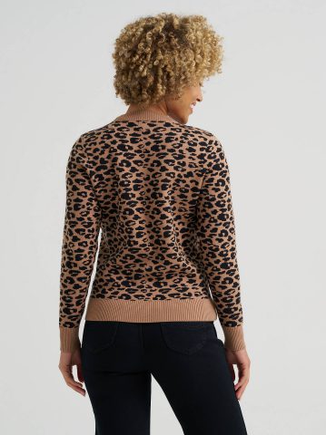 Women's Leopard Print Sweater — alternate view