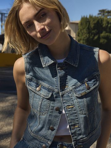 Women's Crop Rider™ Denim Vest Women's Crop Rider™ Denim Vest