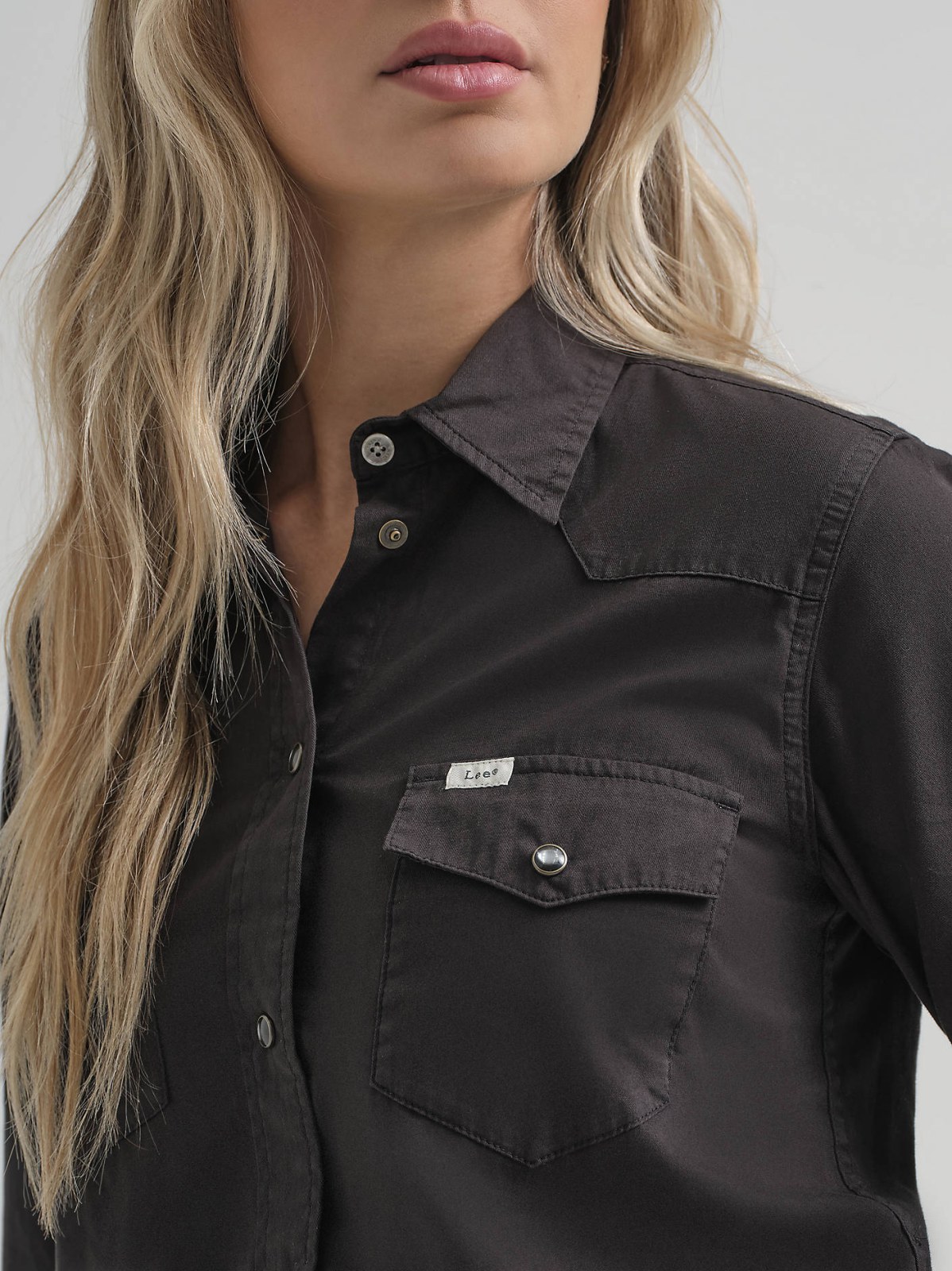 Women's Lee® x J.Crew Jules Garment-Dyed Western Shirt - view 4