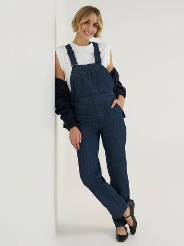 Women's Premium Hickory Stripe Slim Straight Overall Women's Premium Hickory Stripe Slim Straight Overall