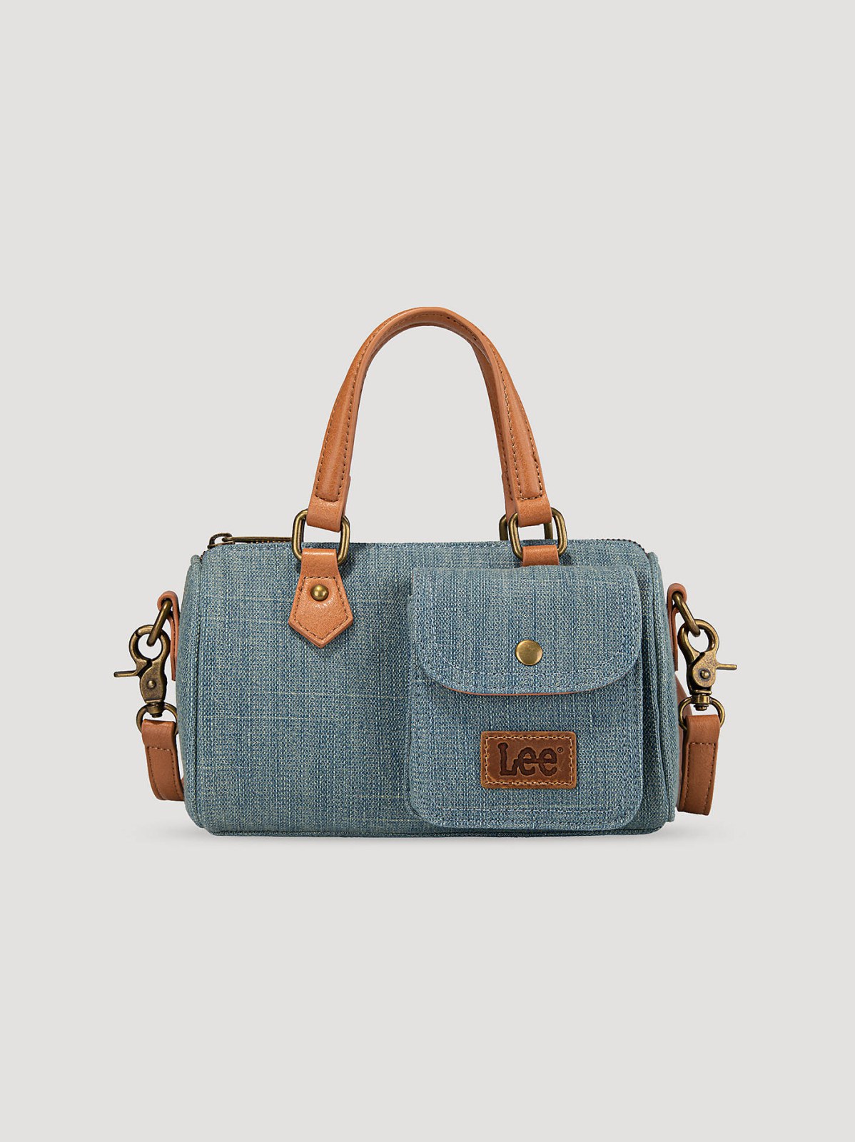 Women's Denim Barrel Bag