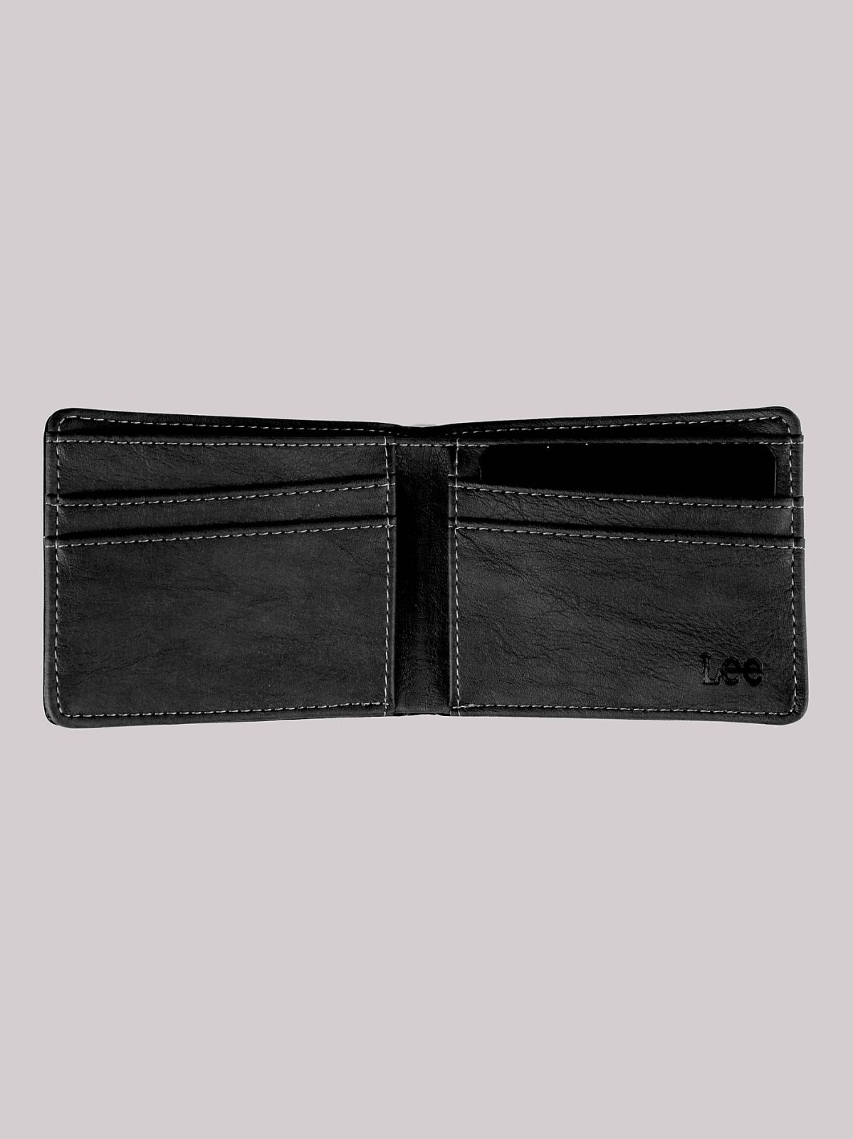 Men's Embossed Logo Patch Tumbled Bifold Wallet - view 2