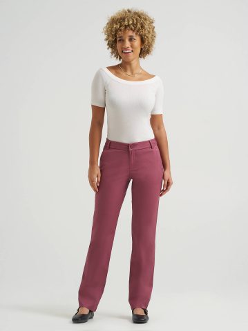Women's Wrinkle Free Relaxed Fit Straight Leg Pant