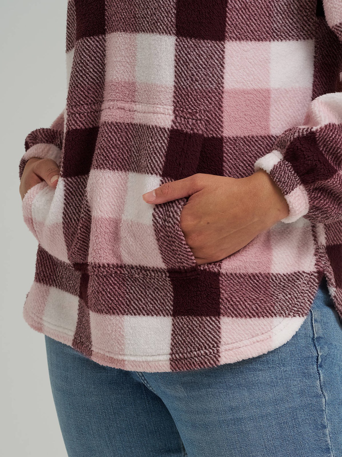 Women's Printed Sherpa Pullover - view 3