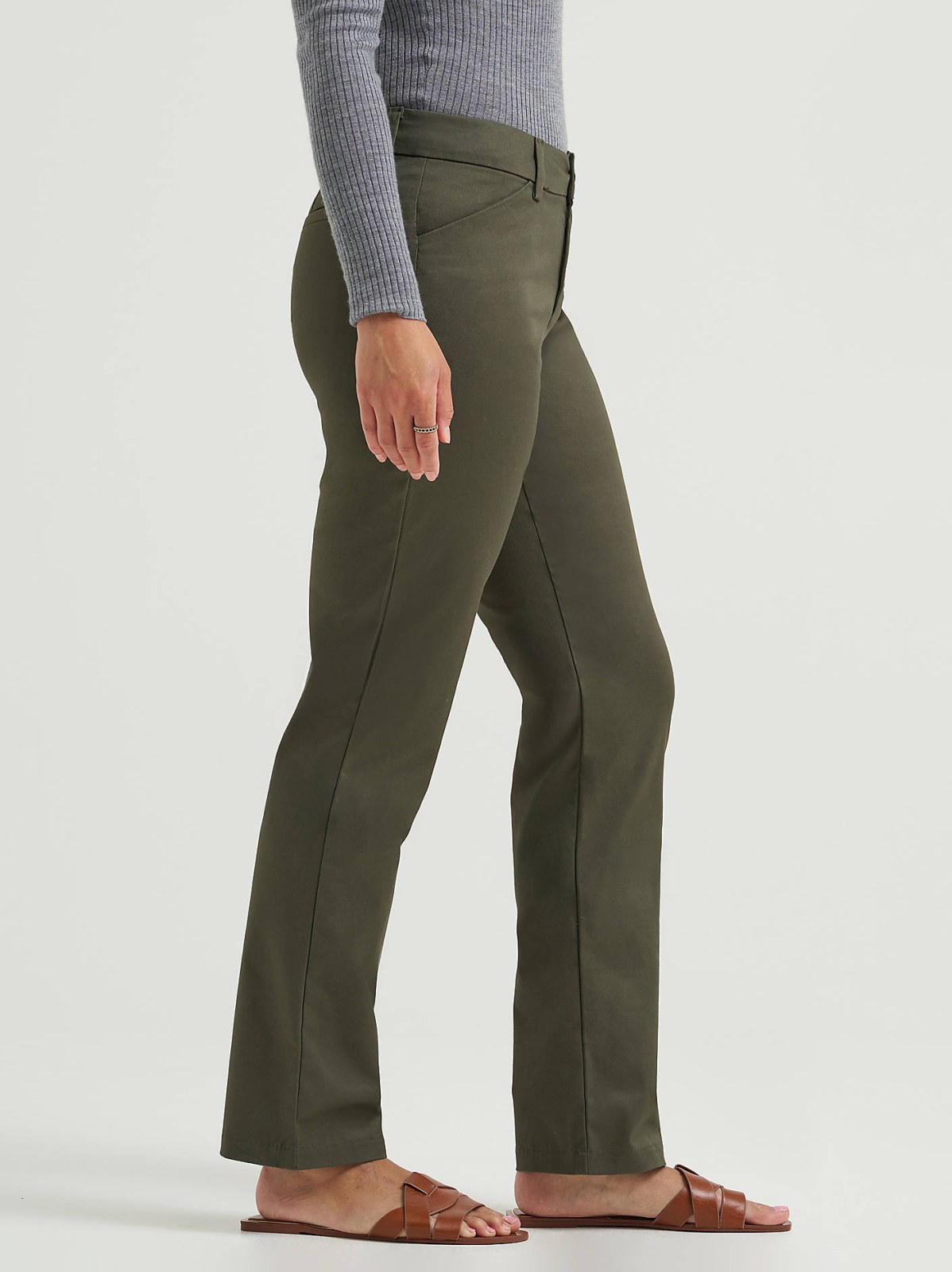 Women's Wrinkle Free Relaxed Fit Straight Leg Pant - view 4
