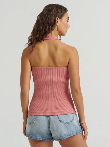 Women's Rib Knit Halter Top