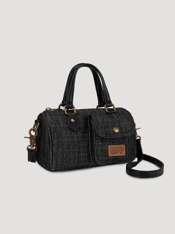 Women's Denim Barrel Bag