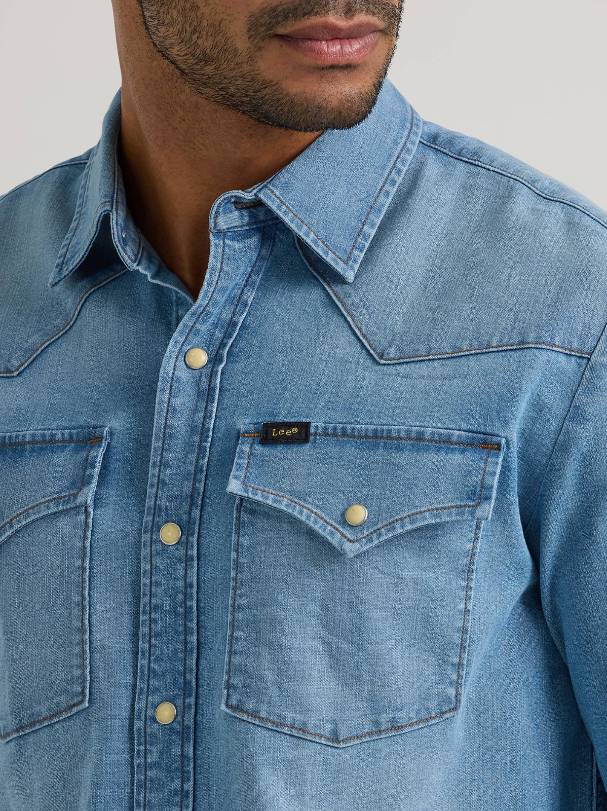 Men's All Purpose Western Denim Snap Shirt - view 3