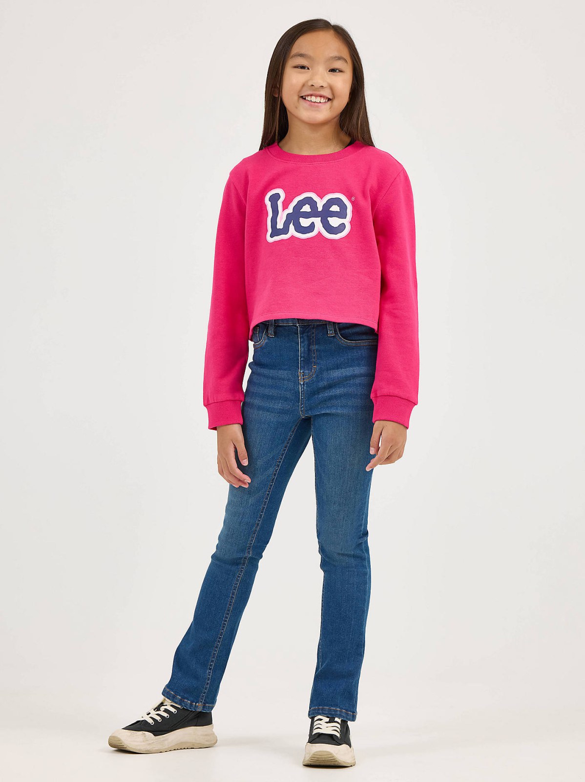 Girl's Crop Logo Crewneck - view 4