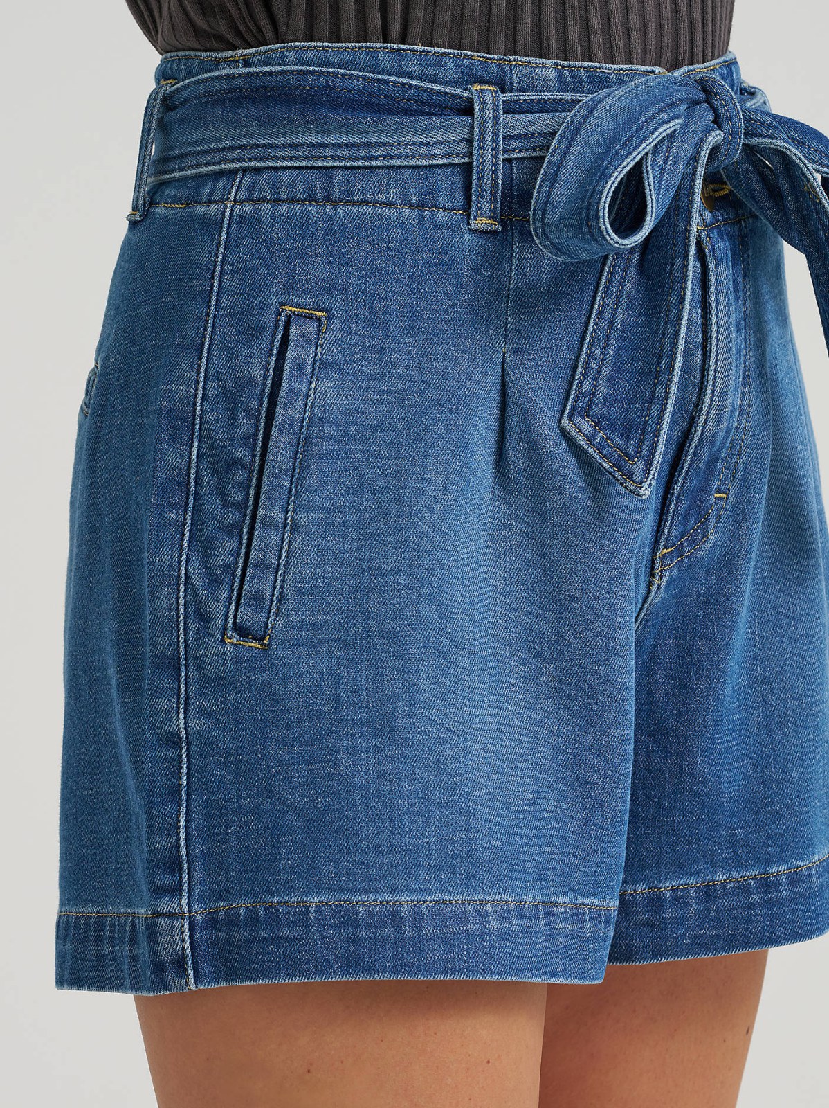 Women's High Rise Denim Bow Short - view 6