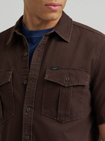 Men's Double Chest Patch Pocket Button Down Shirt