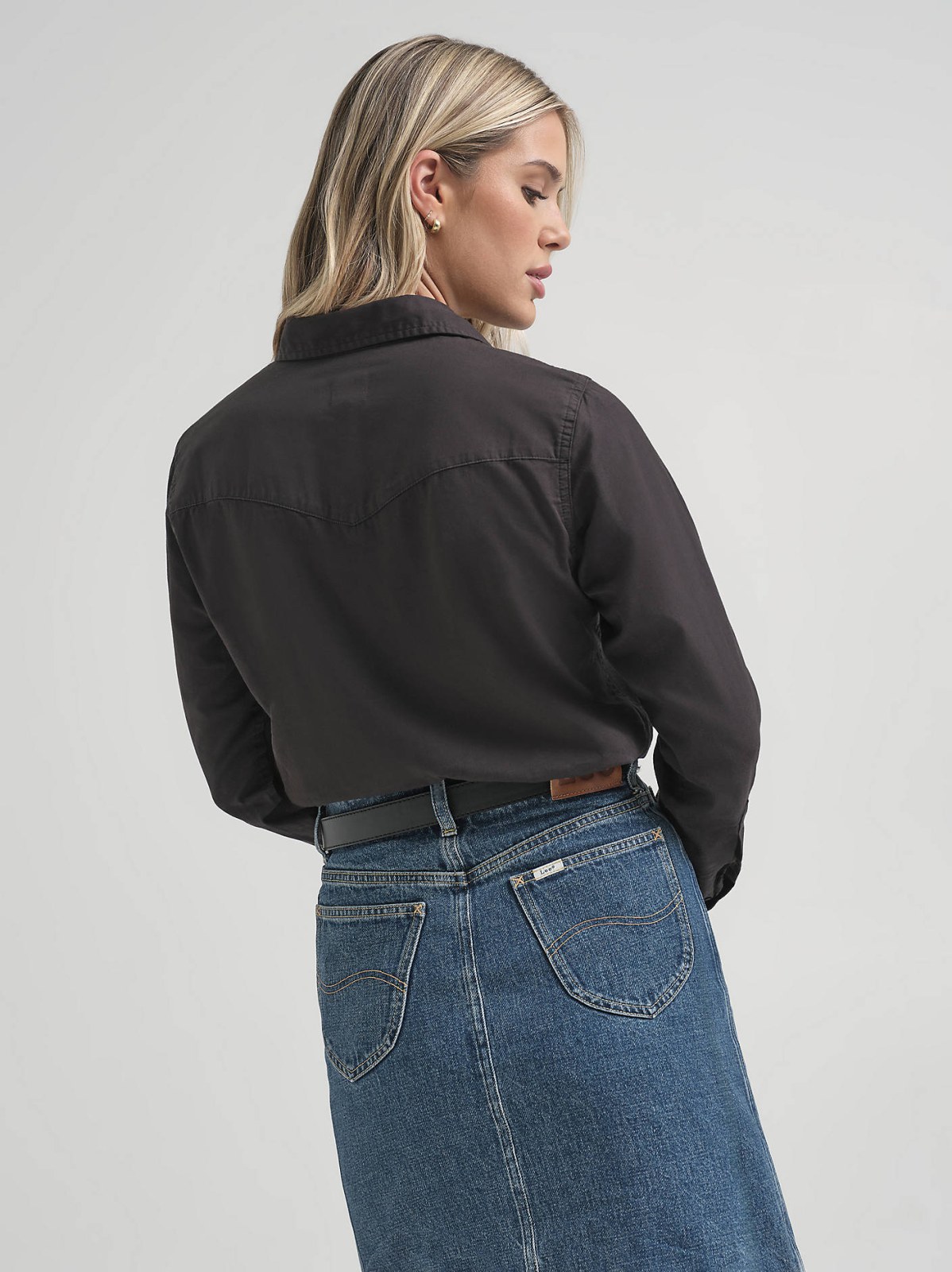 Women's Lee® x J.Crew Jules Garment-Dyed Western Shirt - view 3