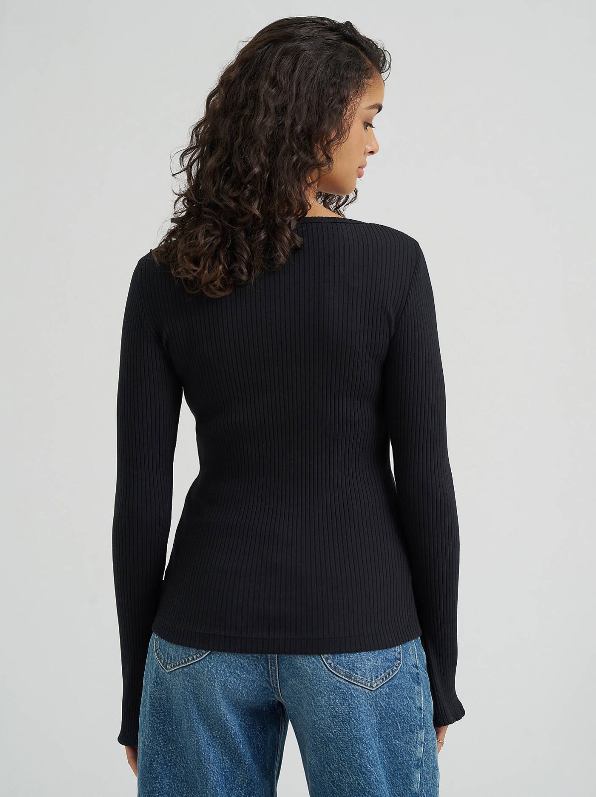 Women's Slit Sleeve Rib Knit Tee - view 2