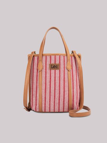 Women's Tall Stripe Logo Handbag