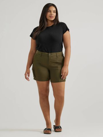 Women's Ultra Lux Comfort with Flex-to-Go Relaxed Fit Cargo Short (Plus) Women's Ultra Lux Comfort with Flex-to-Go Relaxed Fit Cargo Short (Plus)