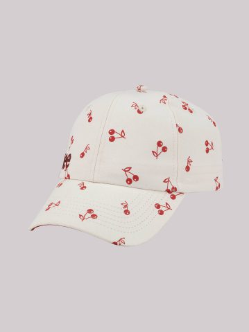 Women's All Over Cherry Print Dad Cap
