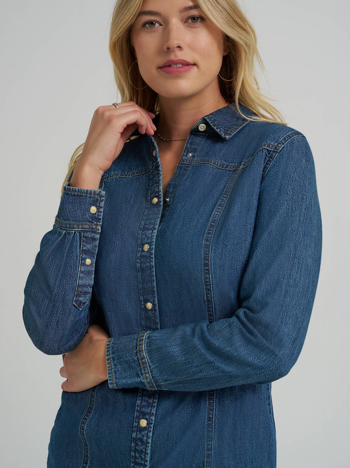 Women's Western Button Down Dress - view 5