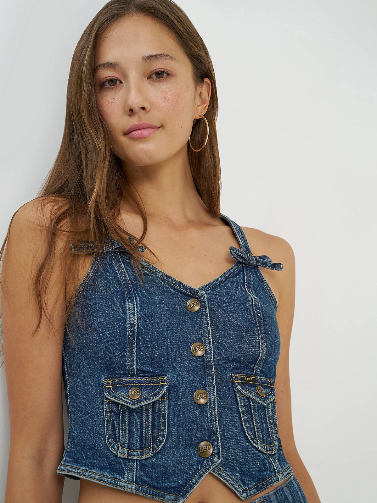 Women's Denim Bow Vest - view 6