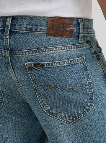 Men's Distressed 100% Cotton Relaxed Straight Jean