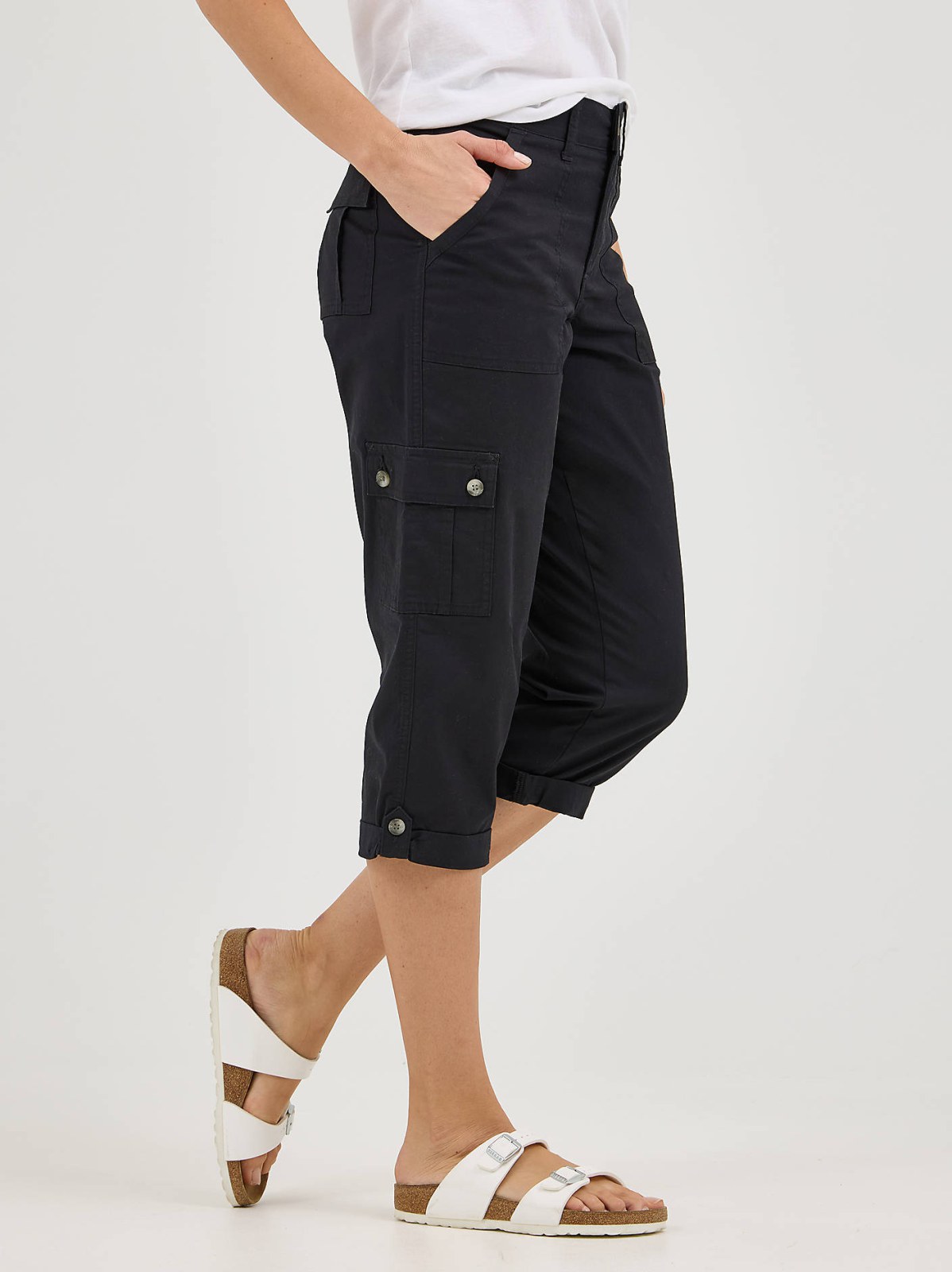Women's Ultra Lux Comfort with Flex-to-Go Relaxed Fit Cargo Capri - view 4