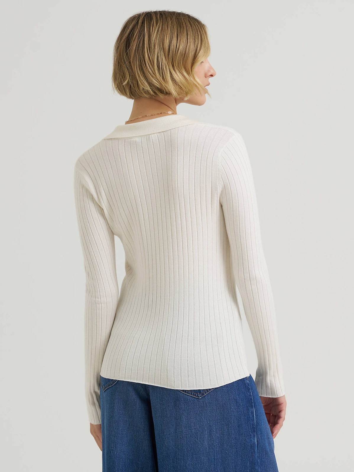 Women's Plaited Polo Sweater - view 3