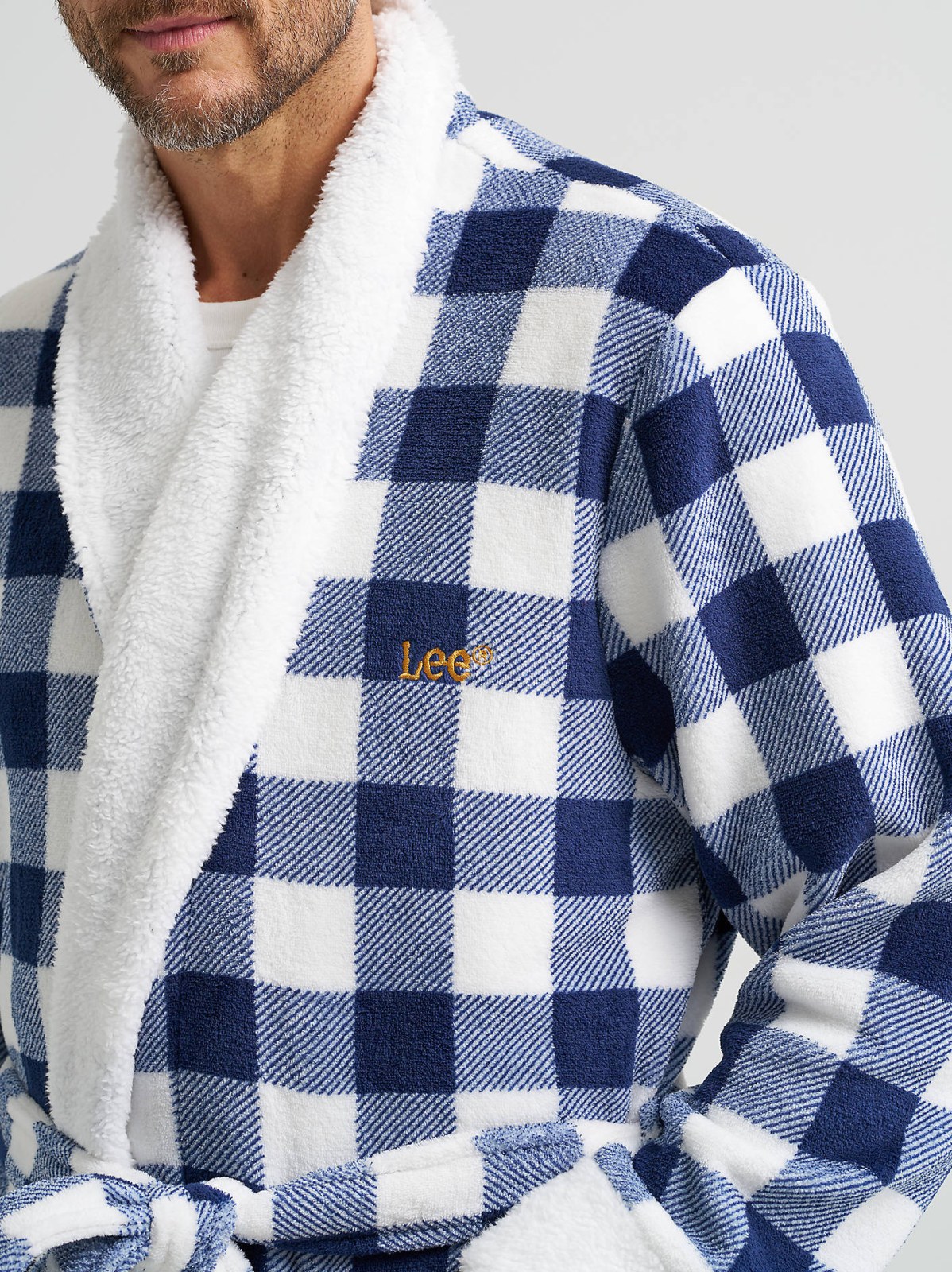 Men's Sherpa Lined Flannel Robe - view 5