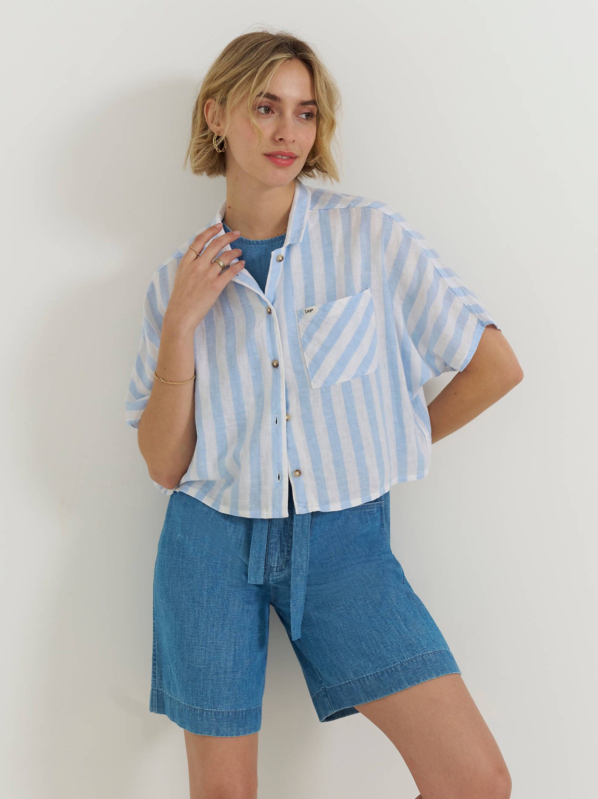 Women's Crop Resort Shirt - view 2