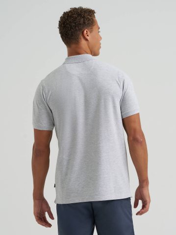 Men's Solid Mini Pique Polo Shirt