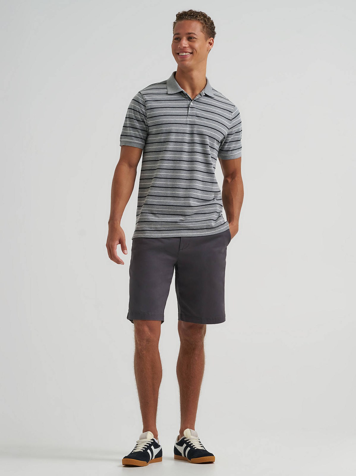 Men's Stripe Mini Pique Polo Shirt - view 4