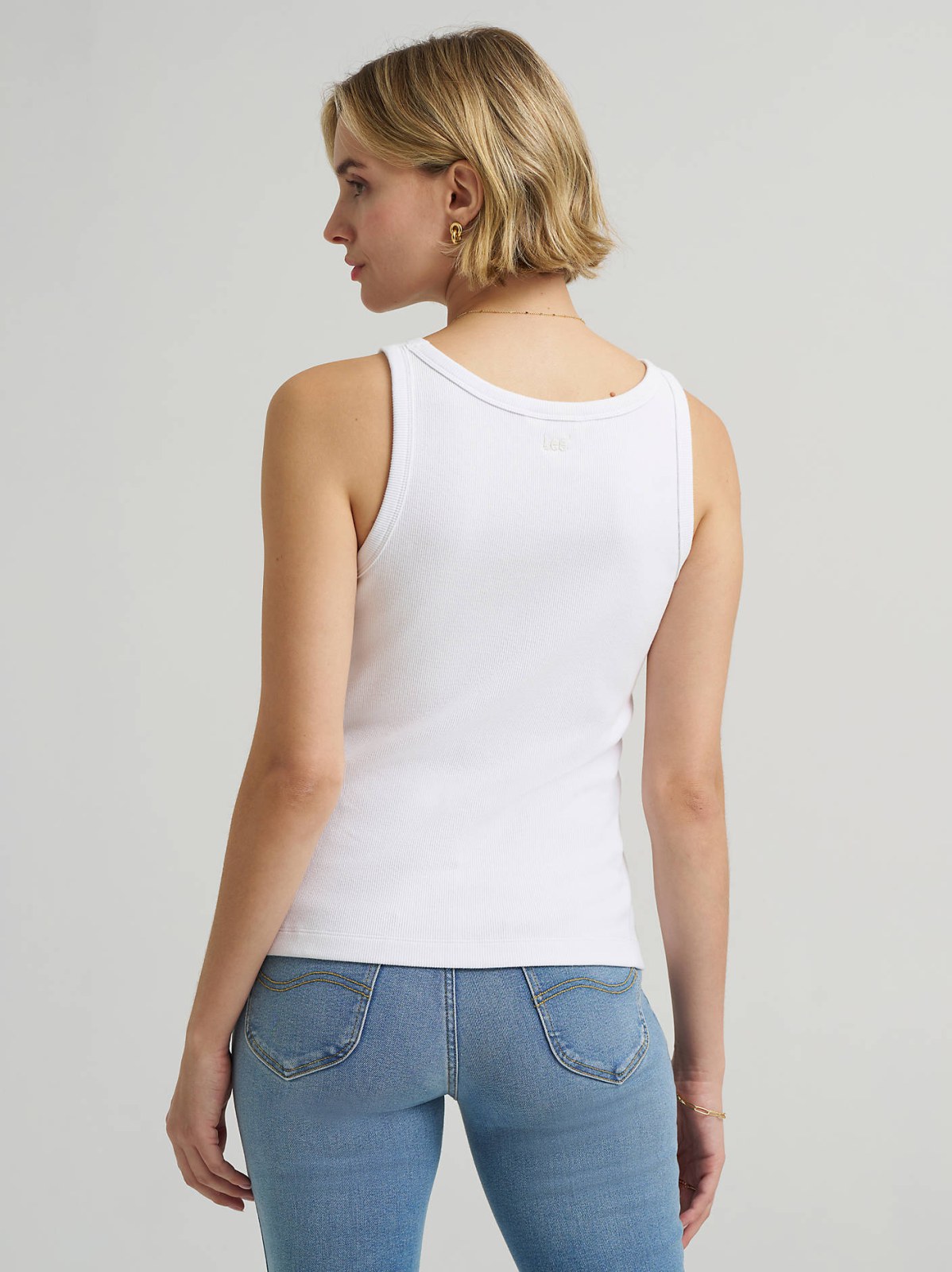 Women's Solid Ribbed Tank Top - view 4