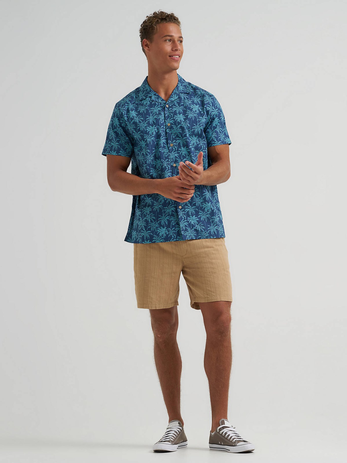 Men's Palm Print Camp Shirt - view 4
