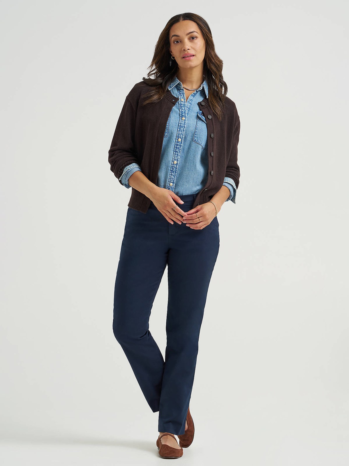 Women's Wrinkle Free Relaxed Fit Straight Leg Pant