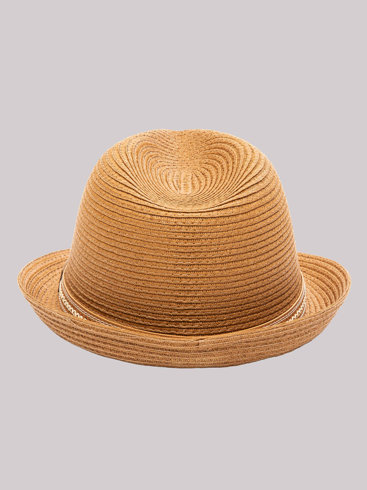 Laced Leather Band Straw Fedora - view 3