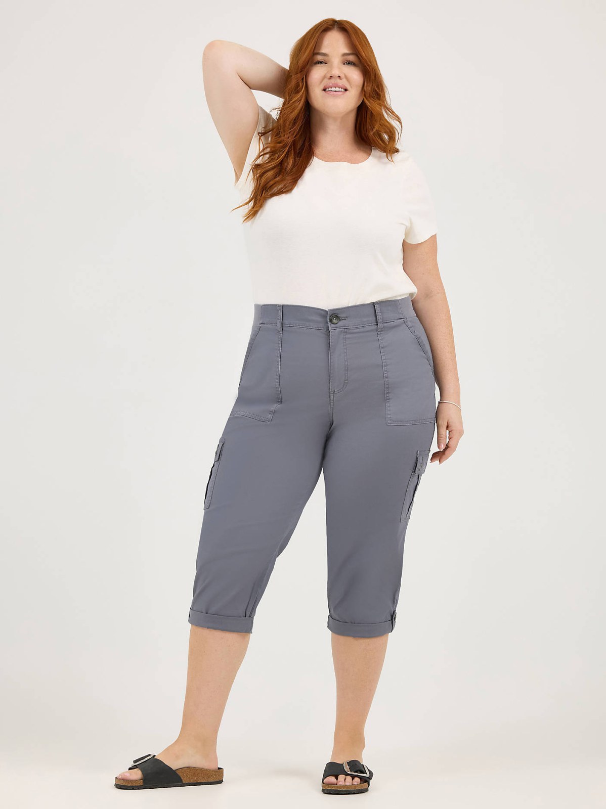 Women's Ultra Lux Comfort with Flex-To-Go Relaxed Fit Cargo Capri (Plus)