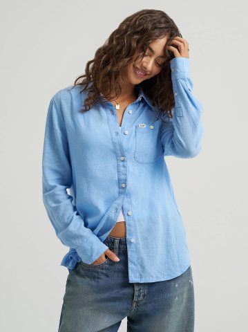 Women's All Purpose Linen Button Down Shirt — alternate view