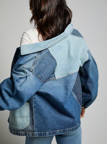 Women's Patched Denim Chore Jacket Women's Patched Denim Chore Jacket