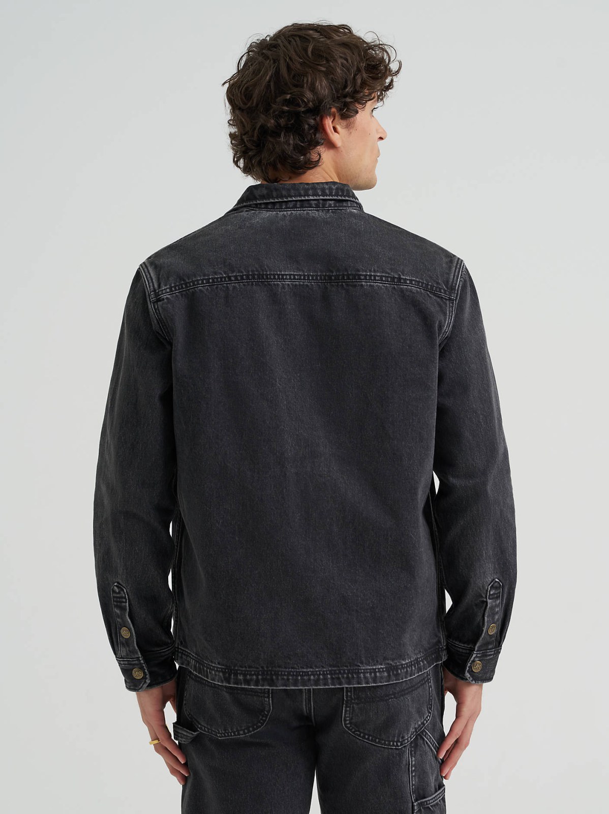 Men's Relaxed Fit Workwear Denim Overshirt - view 3