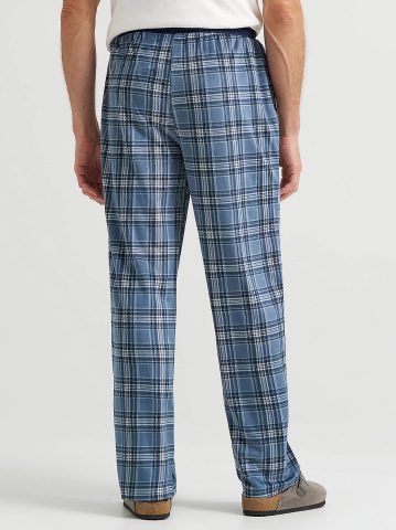 Men's Plaid Lounge Pant with Contrast Waistband