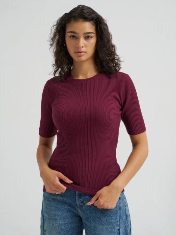 Women's Fitted Rib Knit Tee