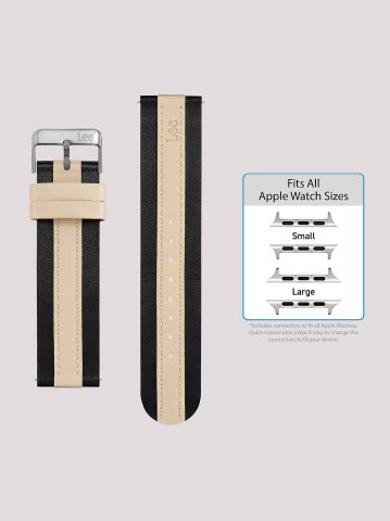 Two Tone Vegan Leather Universal Watchband