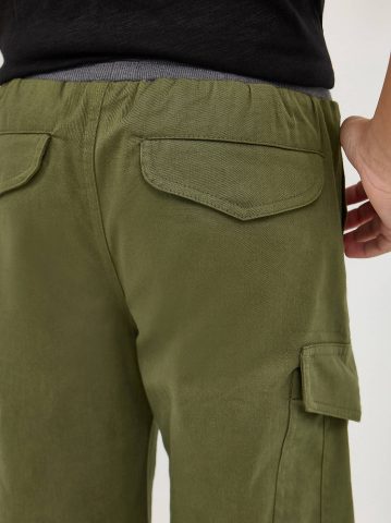 Boy's Rib Stretch Pull On Cargo Short