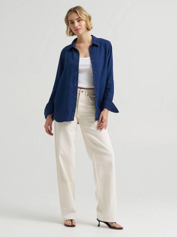 Women's Classic Pocketless Button Down Shirt