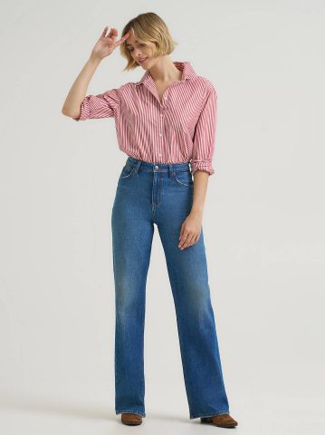 Women's Premium High Rise Retro A-Line Jean
