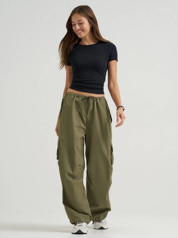 Women's Low Rise Drawstring Parachute Pant — alternate view