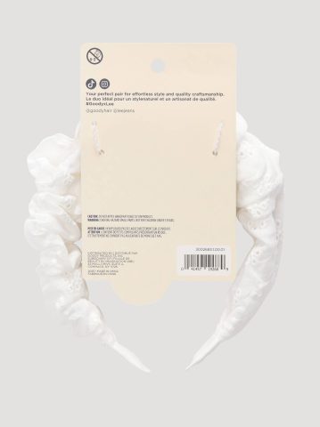 Women's Goody x Lee White Ruched Headband, 1ct